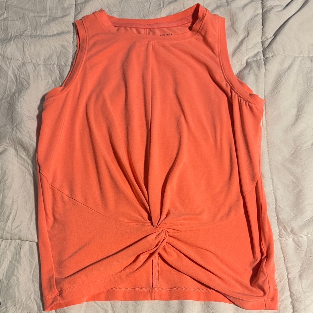 Athleta Bright Orange Twist Tank Top